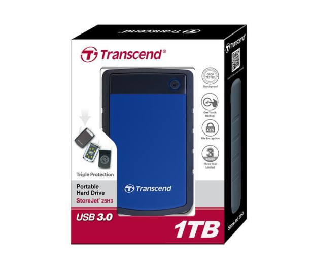 Transcend StoreJet 25 H3B 1TB USB 3.2 Gen. 1 Niebieski - 339067 - zdjęcie 5